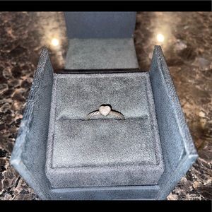 David Yurman Petite Pavé Heart Stack Ring with Diamonds